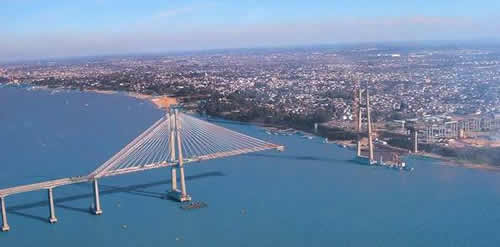 Puente Rosario - Victoria en construcción